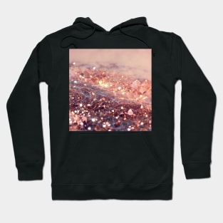 Intense sparkling rose gold marble II Hoodie